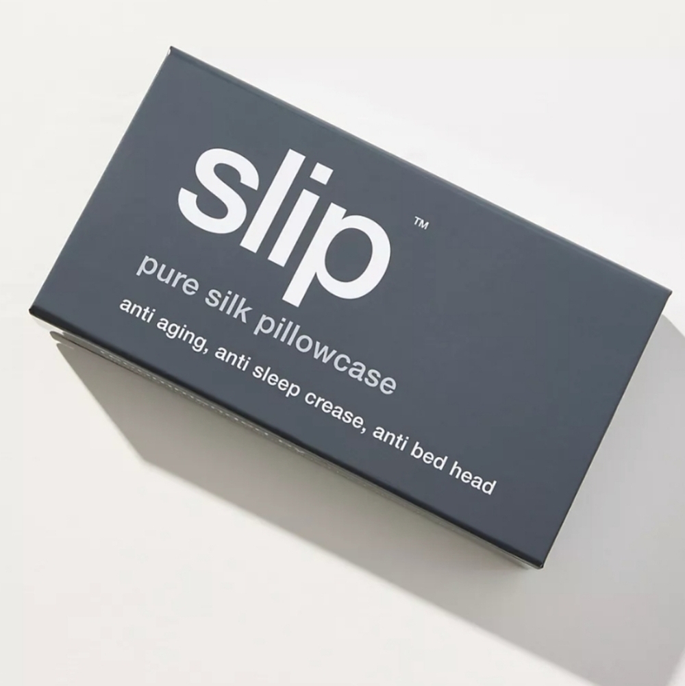 ❤️BUY 2 GET 1 FREE  Slip 100% Pure Silk Pillowcase,Queen,Retail $115.00,Charcoal